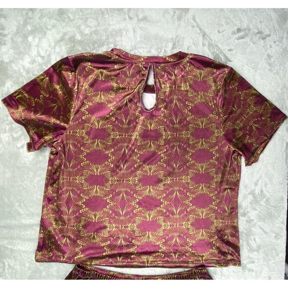 Savage X Fenty Sleep SET XL Psychedelic Velvet Dazed FX Pajama Lounge Purple - Picture 8 of 12